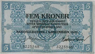Denmark 5 Kroner, 1899-1903 obverse