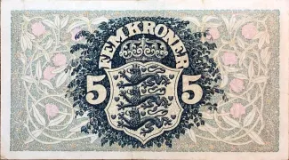 Denmark 5 Kroner, 1931-1936 reverse