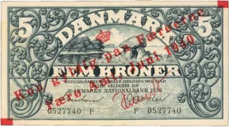 Denmark 5 Kroner, 1940 obverse