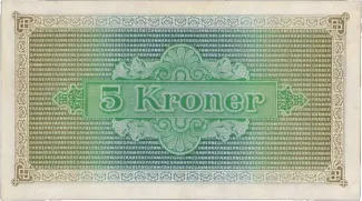 Denmark 5 Kroner, 1940 reverse