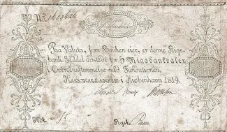 Denmark 5 Rigsbankdaler, 1819 obverse