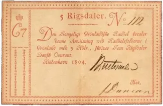 Denmark 5 Rigsdaler - Christian VII, 1804 obverse
