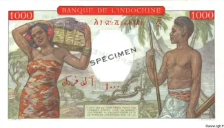 Djibouti 1.000 Francs, 1938 reverse