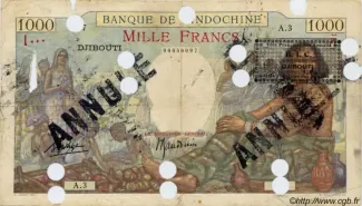 Djibouti 1.000 Francs, 1943 image