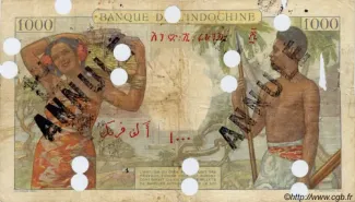 Djibouti 1.000 Francs, 1943 reverse