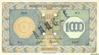 Djibouti 1.000 Francs, 1945 image