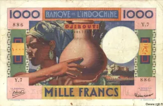 Djibouti 1.000 Francs, 1946 image
