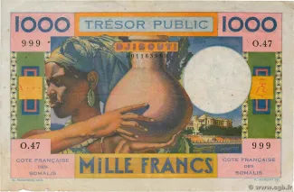 Djibouti 1.000 Francs, 1952 image