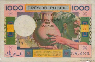 Djibouti 1.000 Francs, 1952 reverse