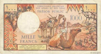 Djibouti 1.000 Francs, 1975 reverse