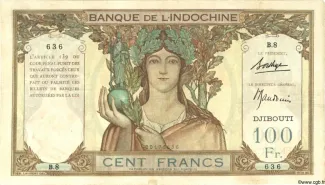 Djibouti 100 Francs, 1928 image