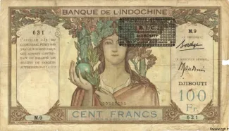 Djibouti 100 Francs, 1943 image