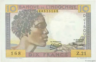Djibouti 10 Francs, 1946 image