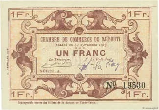 Djibouti 1 Franc, 1919 image