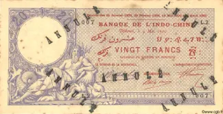 Djibouti 20 Francs, 1910 image