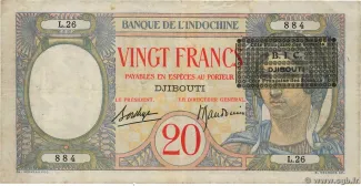 Djibouti 20 Francs, 1943 image
