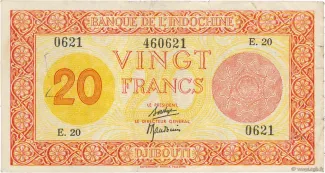 Djibouti 20 Francs, 1945 image
