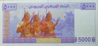 Djibouti 5.000 Francs, 2002-2013 reverse