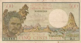 Djibouti 500 Francs, 1975 obverse