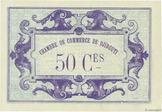 Djibouti 50 Centimes, 1919 reverse