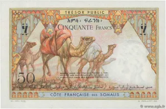 Djibouti 50 Francs, 1952 reverse
