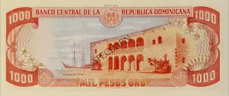 Dominican Republic 1.000 Pesos, 1978-1987 reverse