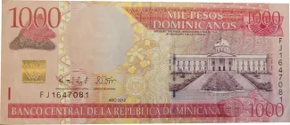 Dominican Republic 1.000 Pesos, 2011-2013 obverse