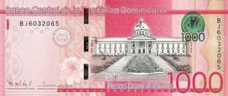 Dominican Republic 1.000 Pesos, 2013-2020 obverse