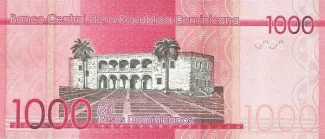 Dominican Republic 1.000 Pesos, 2013-2020 reverse