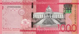 Dominican Republic 1.000 Pesos, 2017-2023 obverse