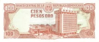 Dominican Republic 100 Pesos, 1988-1990 reverse