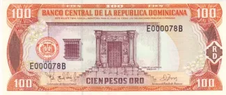 Dominican Republic 100 Pesos, 1997-1998 obverse