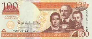 Dominican Republic 100 Pesos, 2011-2013 obverse