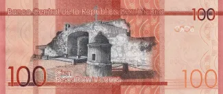 Dominican Republic 100 Pesos, 2017-2023 reverse