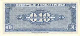 Dominican Republic 10 Centavos, 1961 reverse