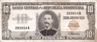 Dominican Republic 10 Pesos, 1959 obverse
