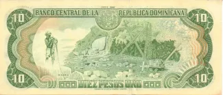 Dominican Republic 10 Pesos, 1978-1988 reverse
