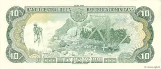 Dominican Republic 10 Pesos, 1990 reverse