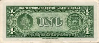Dominican Republic 1 Peso, 1957-1961 reverse