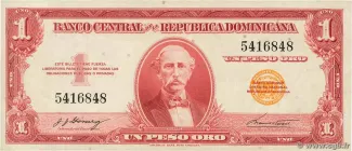 Dominican Republic 1 Peso, 1962-1963 obverse
