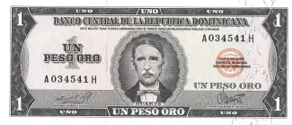 Dominican Republic 1 Peso, 1965-1972 obverse