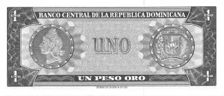 Dominican Republic 1 Peso, 1965-1972 reverse