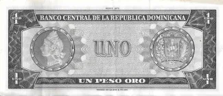 Dominican Republic 1 Peso, 1975-1978 reverse
