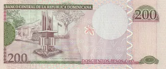 Dominican Republic 200 Pesos, 2007-2009 reverse