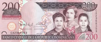 Dominican Republic 200 Pesos, 2007 obverse