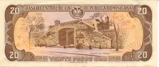 Dominican Republic 20 Pesos, 1997-1998 reverse