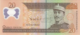 Dominican Republic 20 Pesos, 2009 obverse