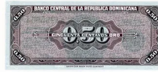 Dominican Republic 50 Centavos, 1961 reverse