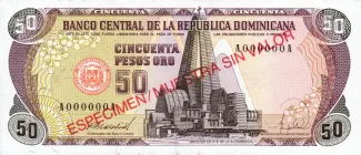 Dominican Republic 50 Pesos, 1988-1990 obverse