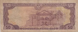 Dominican Republic 50 Pesos, 1997-1998 reverse